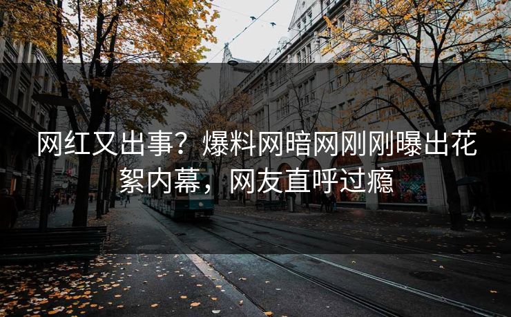 网红又出事？爆料网暗网刚刚曝出花絮内幕，网友直呼过瘾