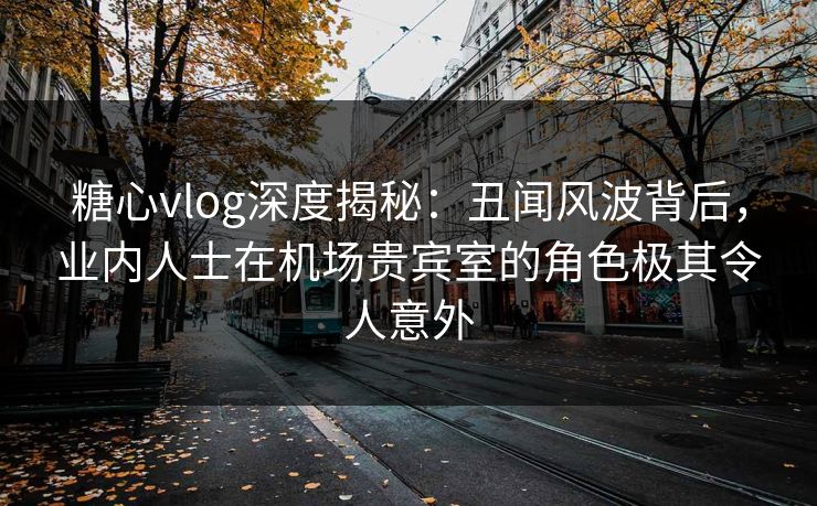 糖心vlog深度揭秘：丑闻风波背后，业内人士在机场贵宾室的角色极其令人意外